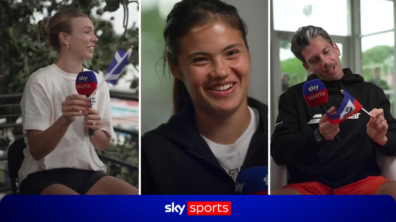 Tennis stars pick out random flags to find out which team to support ahead of the World Cup