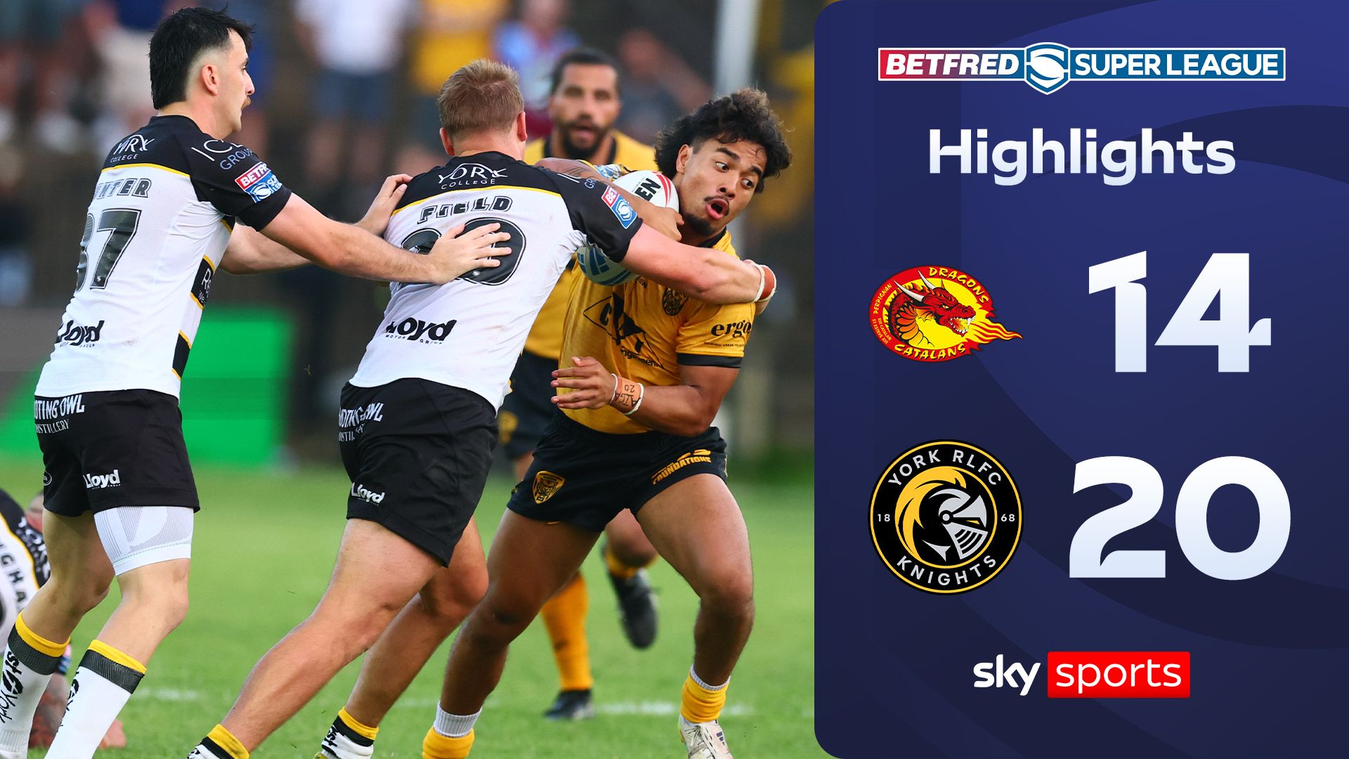 Highlights of the Super League match between Castleford Tigers and York Knights