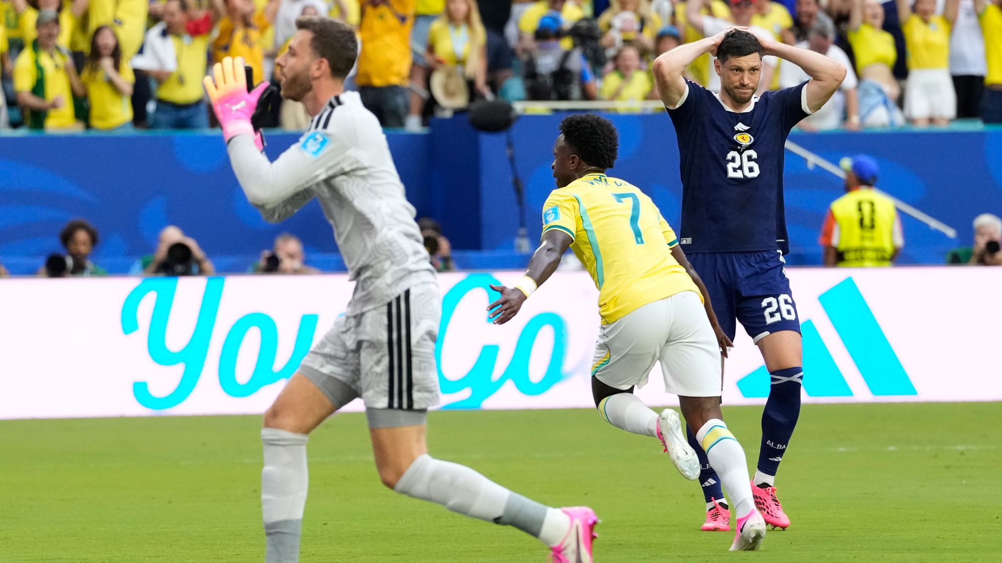World Cup 2026: Scotland 0-3 Brazil: Vinicius Junior shines as Scots punished to leave progression dream in doubt | Football News | Sky Sports