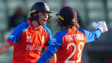 England's Nat Sciver-Brunt (left) and Danni Wyatt-Hodge (right) during the 2026 ICC Women's T20 World Cup (PA Images)