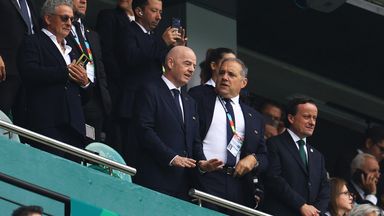 FIFA President Giovanni Vincenzo Infantino was present after facing controversies pre-tournament