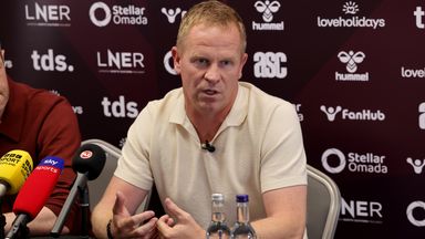 New Hearts head coach Wouter Vrancken during a press conference at Tynecastle Park (Credit: Steve Welsh/PA)