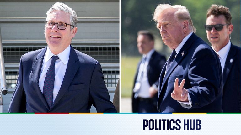 Keir Starmer and  Donald Trump.
Pic: Reuters/PA