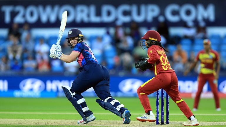 Scotland's Ailsa Lister batting during the ICC Women's T20 World Cup match at Headingley