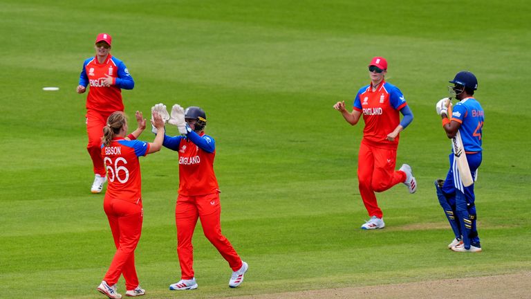 Capsey (second left) proved a safe pair of hands behind the stumps