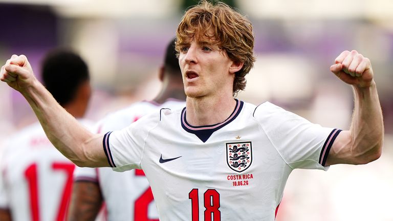 Anthony Gordon scored England's second goal against Costa Rica