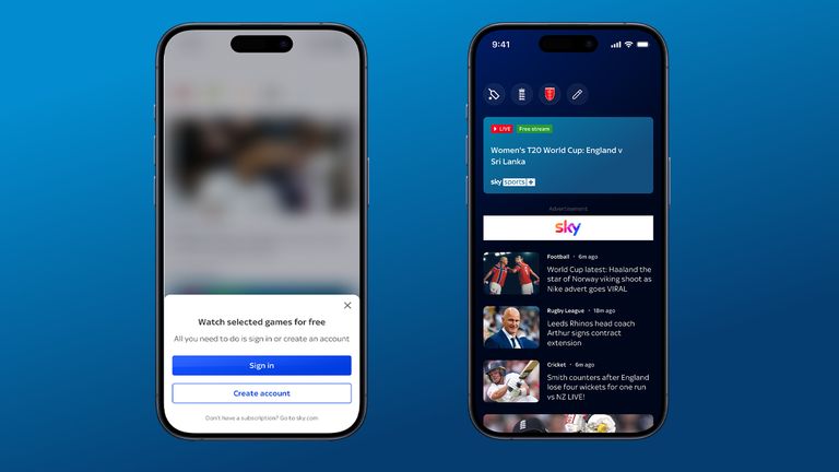 Simply tap the tile in and sign in - or create a free account if you need one