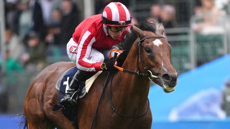 Bay City Roller, ridden by Oisin Murphy, on the way to winning the Coolmore Coronation Cup at Epsom