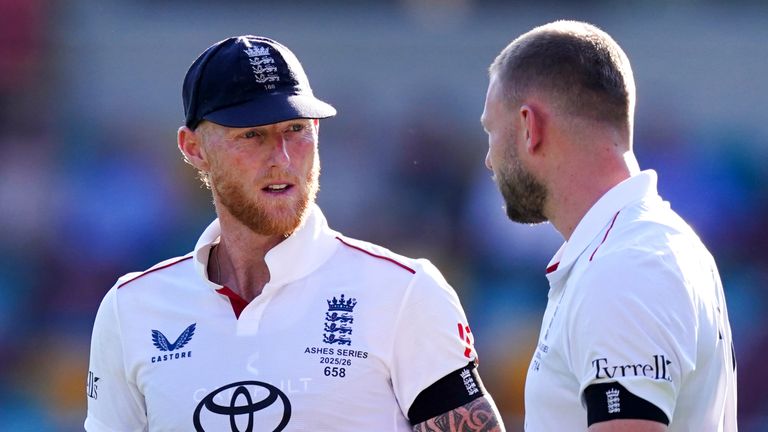 Ben Stokes (left) and Gus Atkinson (right) have been dropped from England's squad to play against New Zealand
