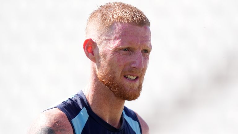 England captain Ben Stokes during a nets session at Trent Bridge 