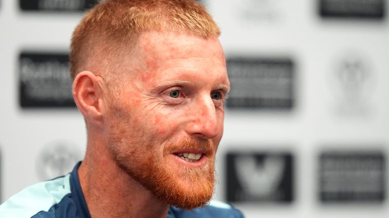 Ben Stokes speaks to the media after returning as England captain