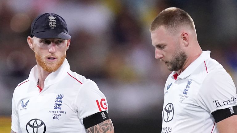 Ben Stokes (left) and Gus Atkinson (right) 