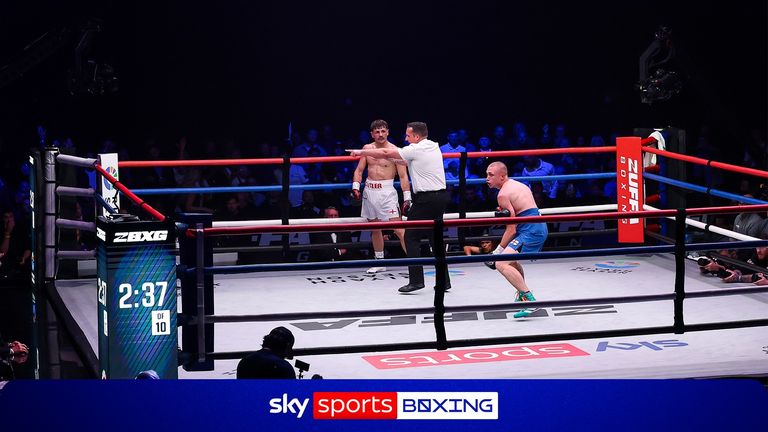 Lee Cutler secured the TKO victory over Aaron Sutton after the Englishman was forced to pull out of the fight with a dislocated shoulder.