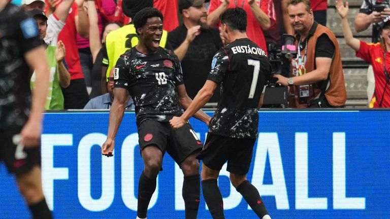 Jonathan David starred in the first half for Canada