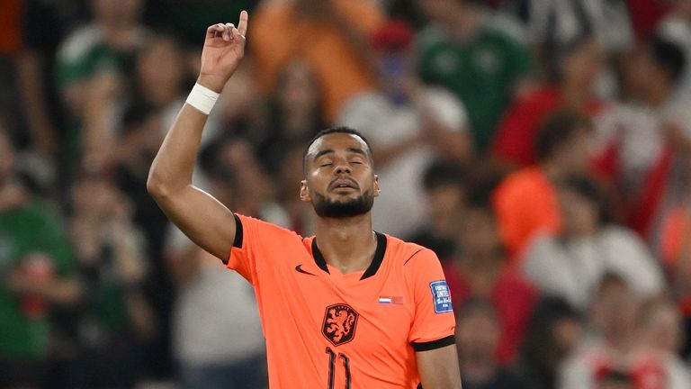 Netherlands' forward #11 Cody Gakpo