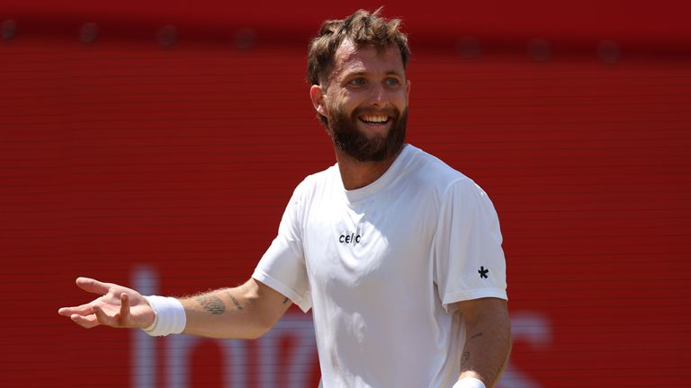Corentin Moutet courted more controversy on the Andy Murray Arena at Queen's Club