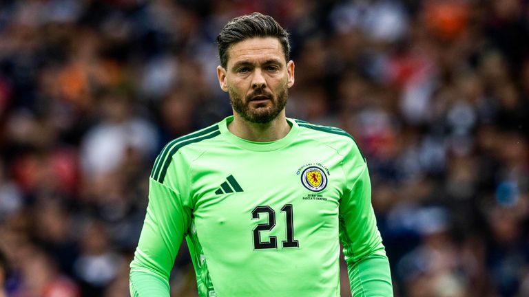 43-year-old Craig Gordon is the oldest member of the Scotland squad