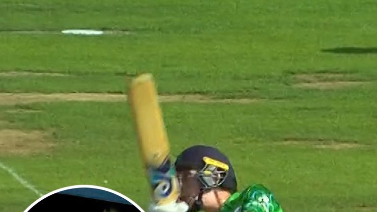 Ireland cricketer hits 6 into comms tent