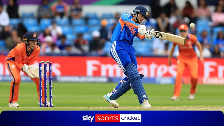 India reached 115 inside 12 overs before losing their first wicket as they made a fast start against the Netherlands at the T20 Women's World Cup.
