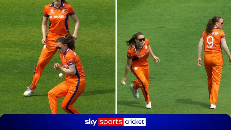 Phebe Molkenboer dropped a simple chance and then the chance to complete a run out was missed as India somehow escaped losing a wicket.