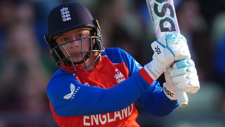 England's Danni Wyatt-Hodge bats during the 2026 ICC Women's T20 World Cup (PA Images)