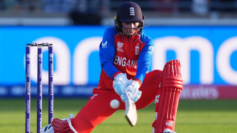 England's Danni Wyatt-Hodge during the ICC Women's T20 World Cup, Group 2 match at Edgbaston, Birmingham. Picture date: Friday June 12, 2026