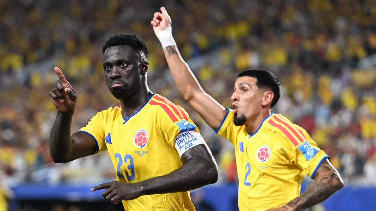 Colombia's Davinson Sanchez had a late goal ruled out - but the south Americans still qualified as Group K winners