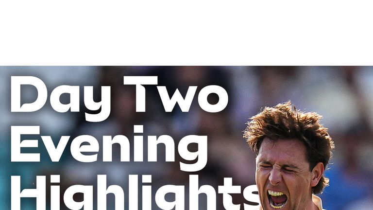 Highlights of the evening session from the second day of the second Test