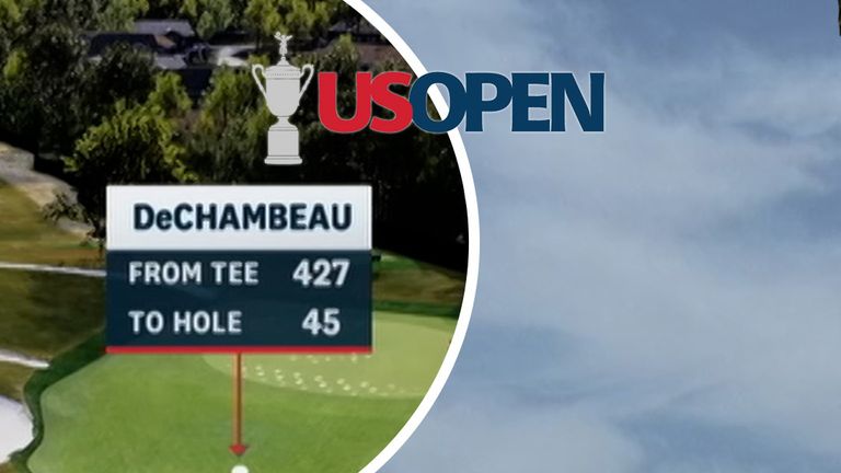 Bryson DeChambeau hits an amazing 427-yard drive on hole 12. 