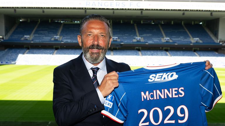 Derek McInnes assinou um contrato de três anos com o Rangers 