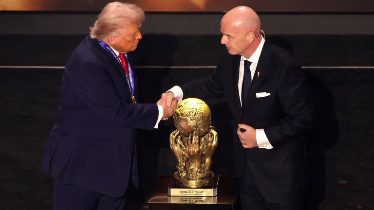 Donald Trump and Gianni Infantino
