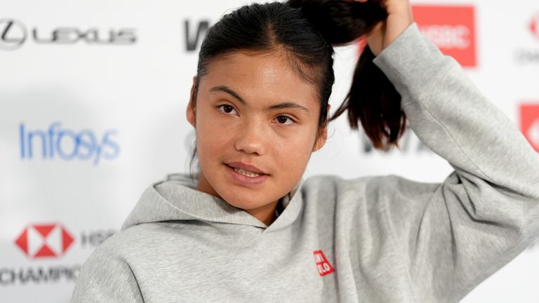Emma Raducanu spoke about her admiration for Serena Williams at Sunday's press conference