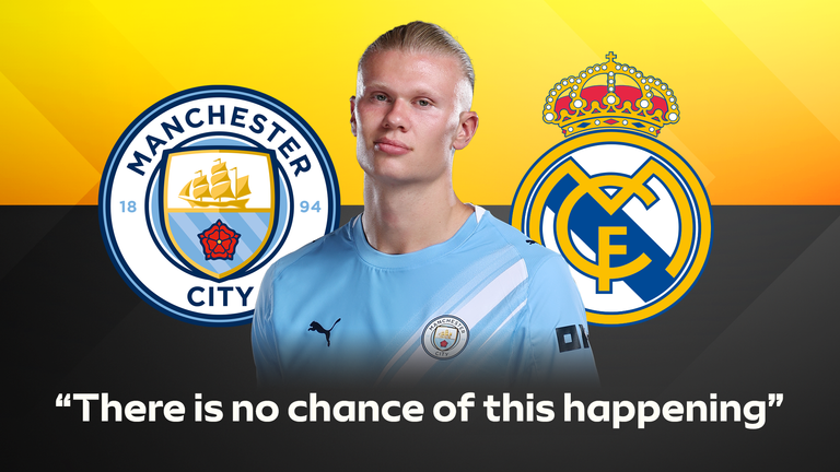 Man City are considering taking legal action after a Real Madrid presedential candidate said he would sign Erling Haaland, if elected.