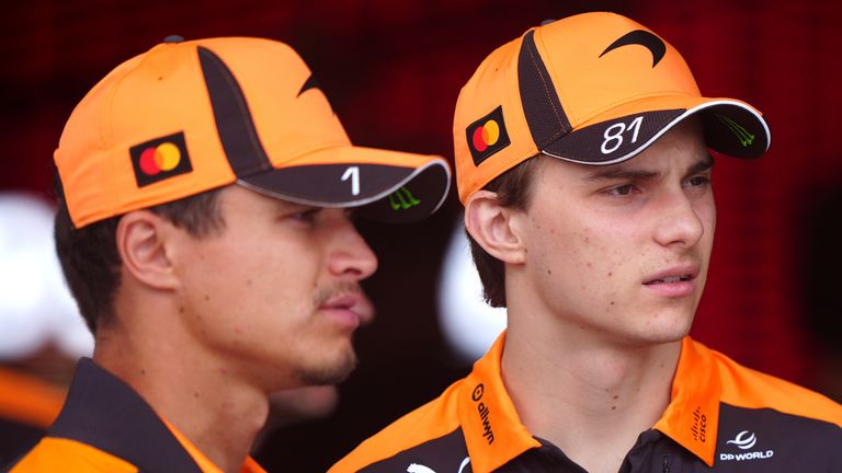 Lando Norris and Oscar Piastri (PA)