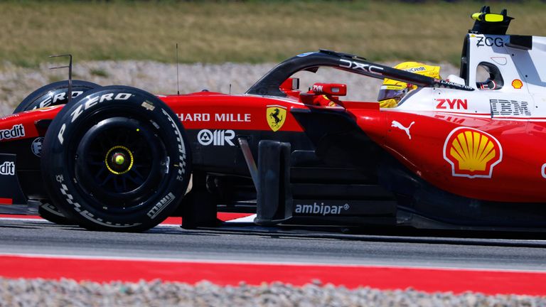 Lewis Hamilton at the Barcelona-Catalunya GP (AP Photo/Joan Monfort)