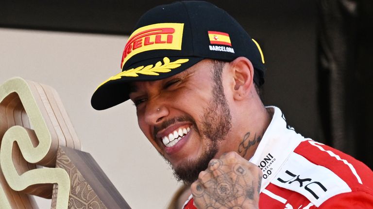 Lewis Hamilton clamed his first Grand Prix win for Ferrari in Barcelona