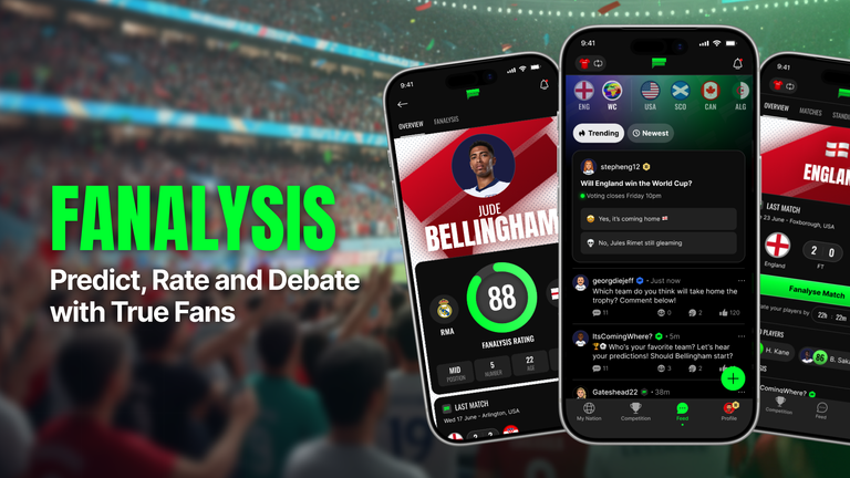 Predict matches and rate players at the World Cup with Fanalysis.