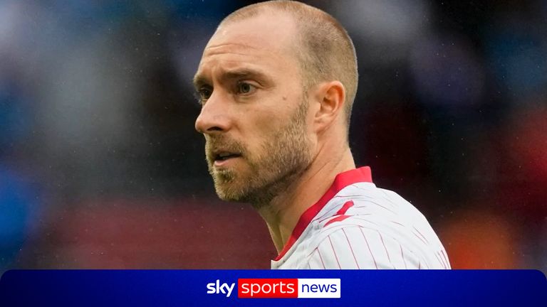 Denmark's Christian Eriksen 'conscious' after collapsing on pitch during friendly with Ukraine