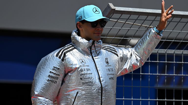 George Russell before Austrian GP