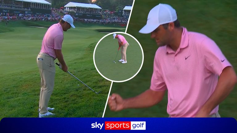 A look at how Scottie Scheffler forced a dramatic play off with Viktor Hovland at the Travelers Championship, despite finding the rough on the 18th.