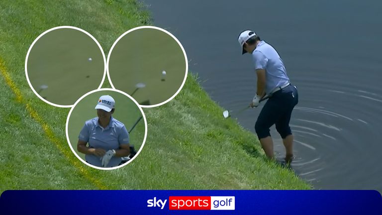 Yani Tseng secured a birdie from inside the water at the KPMG Women's PGA Championship after striking an unbelievable chip that left many in disbelief!