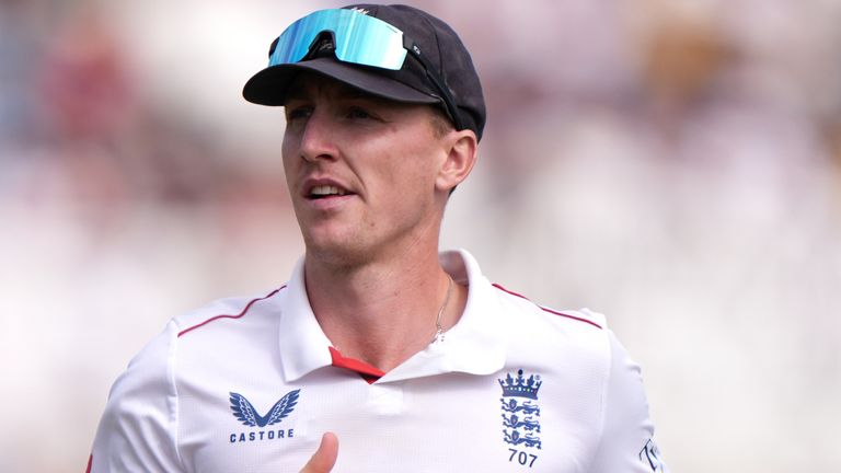 England's Harry Brook on day four of the third Test vs New Zealand