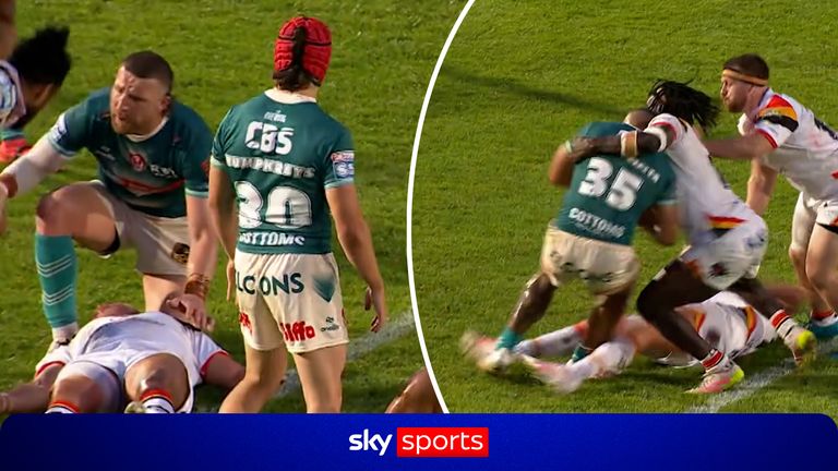 Jackson Hastings checked on Will Gardiner after his injury, briefly making contact; an action that breaches the rules. Several players have already received bans for similar incidents this season.