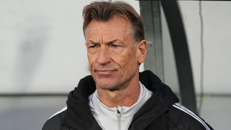 Saudi Arabia's head coach Herve Renard looks on before the international friendly soccer match between Serbia and Saudi Arabia