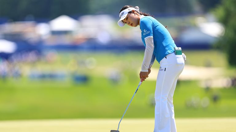 Ina Yoon, who entered the day with a five-shot lead, finished two shots off the lead 