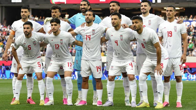 The Iran squad ahead of their opening World Cup game against New Zealand