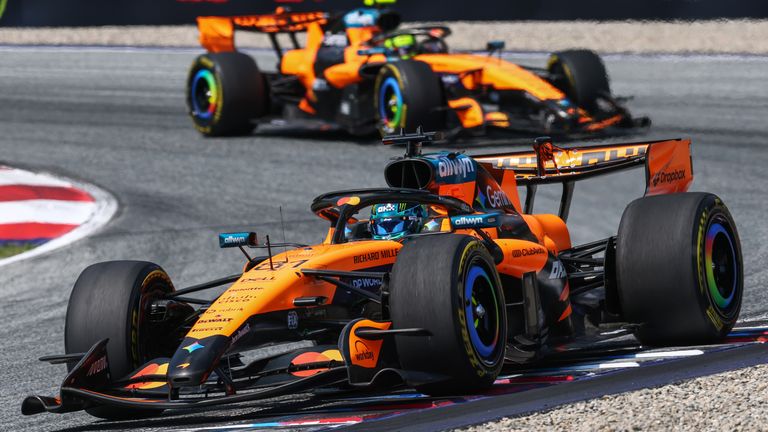 Lando Norris and Oscar Piastri at the Austrian GP
