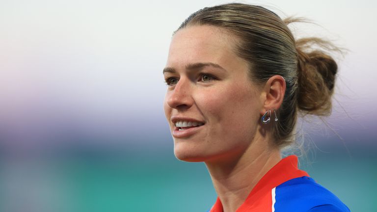 England's Lauren Bell during the 2026 ICC Women's T20 World Cup (PA Images)