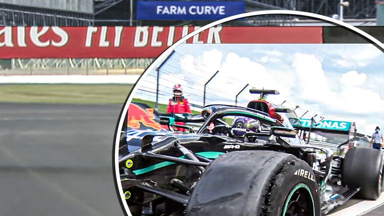 Hamilton wins British GP on three wheels!