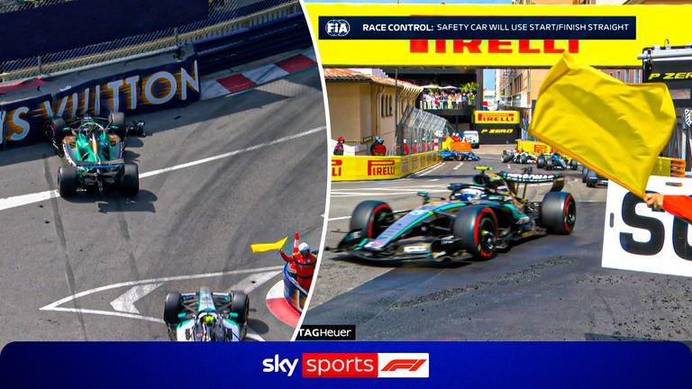 Lance Stroll crashed his Aston Martin into the wall to bring out the latest safety car at Monaco since 2017.